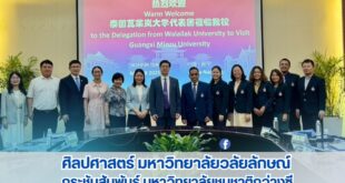 มหาวิทยาลัยวลัยลักษณ์ สร้างความร่วมมือทางวิชาการกับมหาวิทยาลัยชนชาติกว่างซี สาธารณรัฐประชาชนจีน