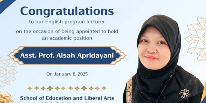 สำนักวิชาศึกษาศาสตร์และศิลปศาสตร์ มวล. แสดงความยินดีแต่งตั้งตำแหน่งทางวิชาการแก่ อาจารย์ประจำสาขาวิชาภาษาอังกฤษ