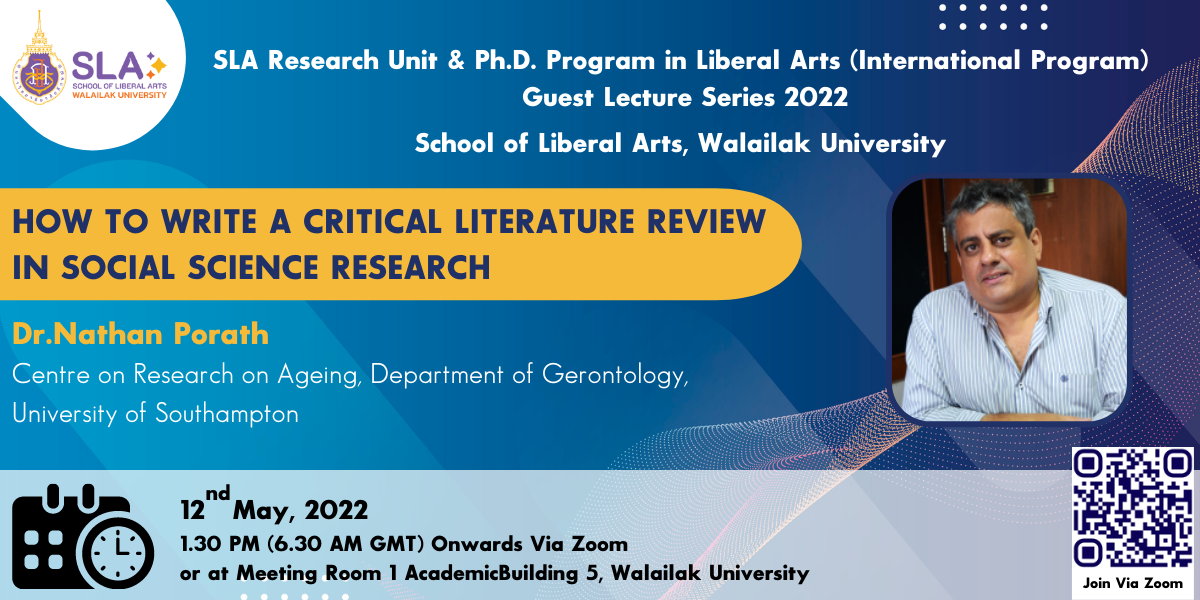 SLA Research Unit & PhD in Liberal Arts Program Guest Lecture Series 2022